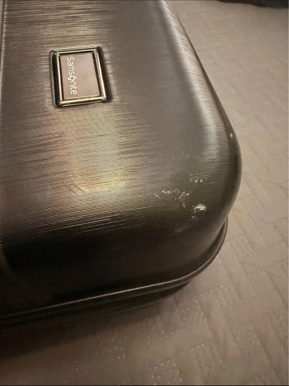 Samsonite Textured Hard-Shell Carry-On Luggage - Black